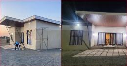 Exterior views of the house built for deceased marathon champion Kelvin Kiptum.